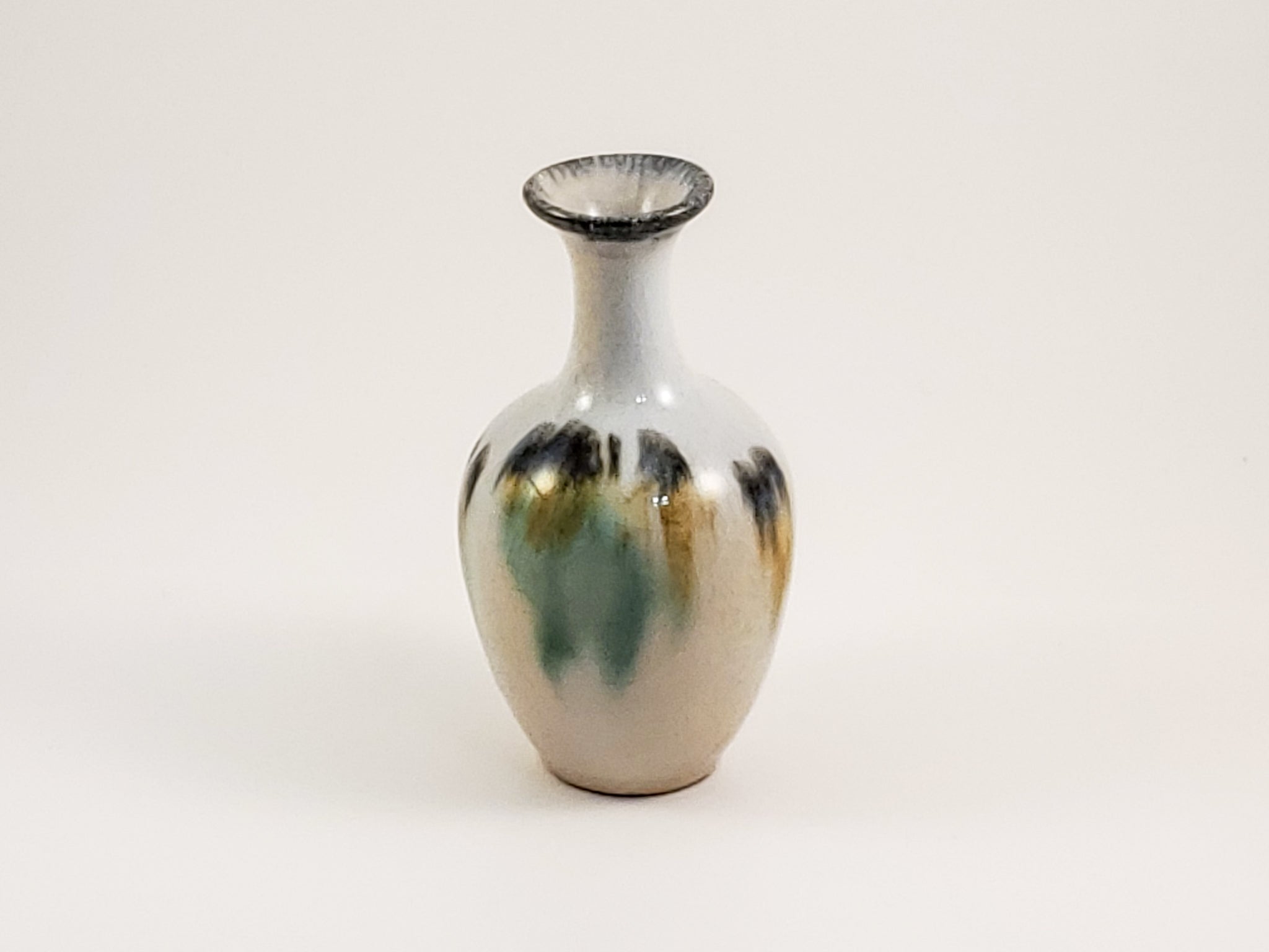 Watercolor Stoneware Bud Vase