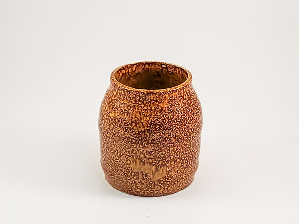 Wide-Mouth Clay Vase