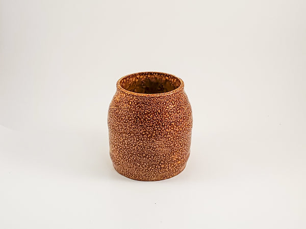 Wide-Mouth Clay Vase