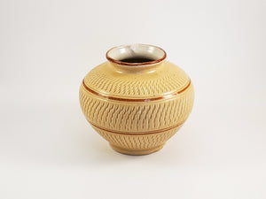 Stoneware Vase - Etched Design