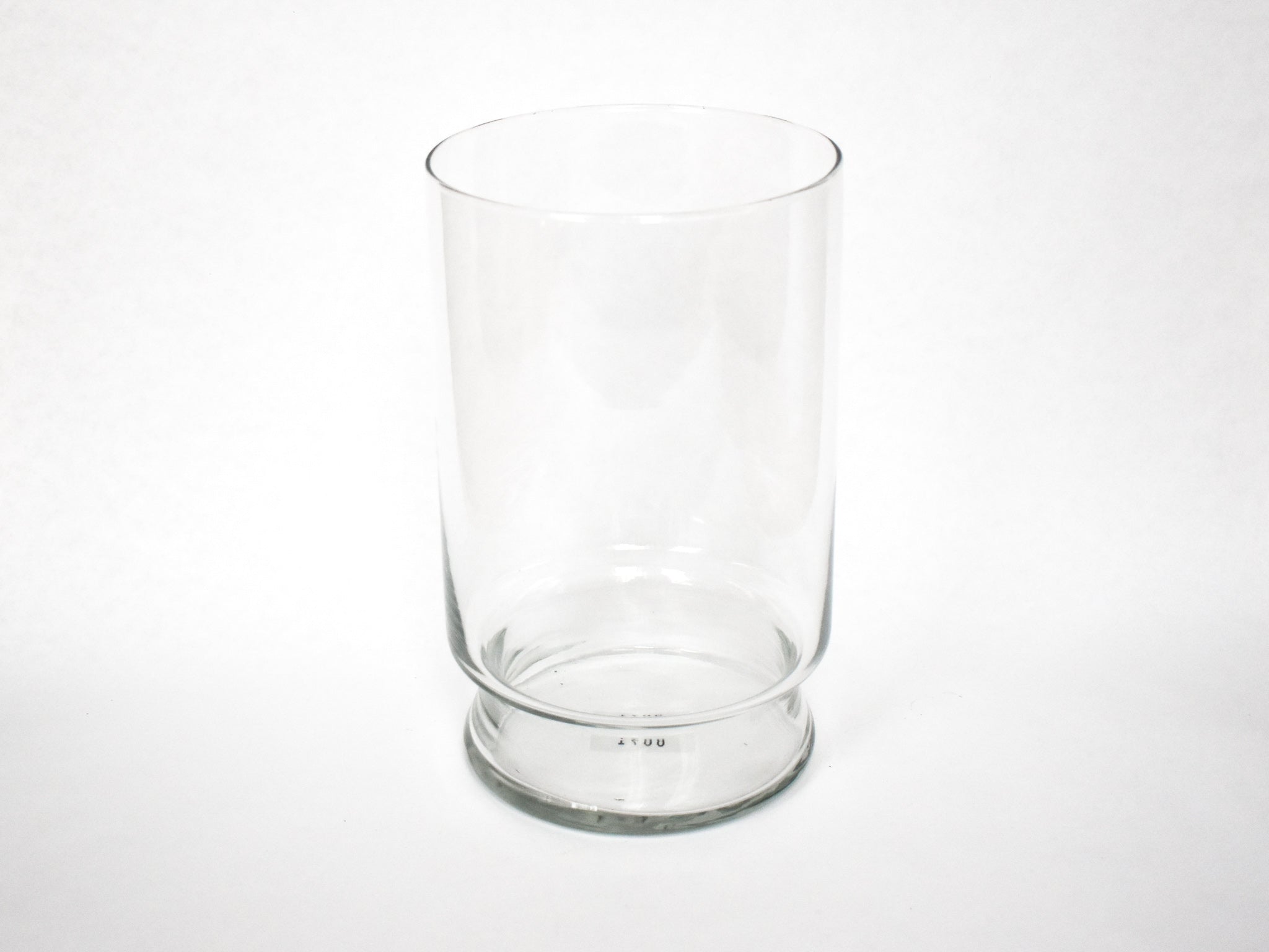 Wide-Mouth Glass Floor Vase