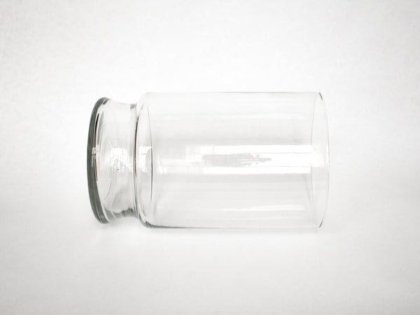 Wide-Mouth Glass Floor Vase