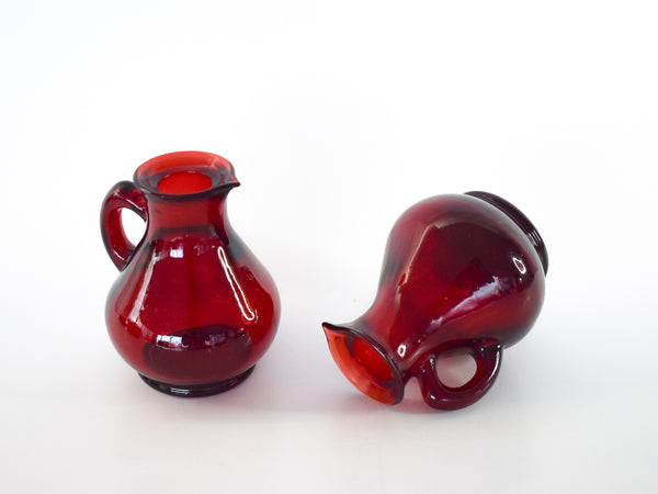 Vintage Avon Ruby Red Decanter - 1970s (Set of 2)