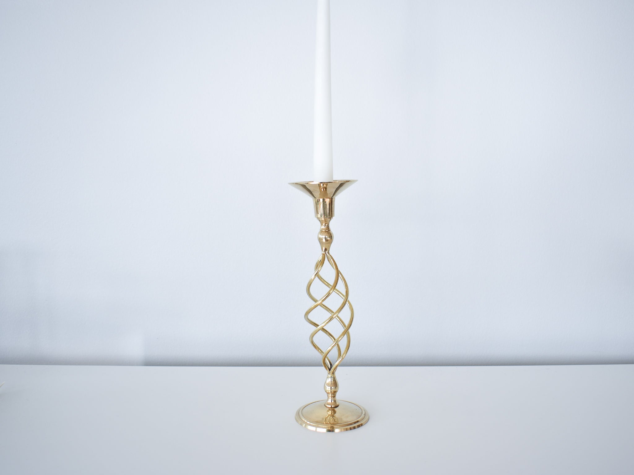 Brass Candlestick - Swirl