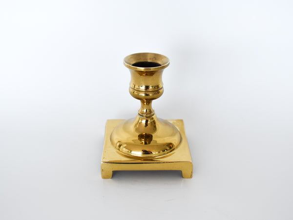 Brass Candlestick - Short Square