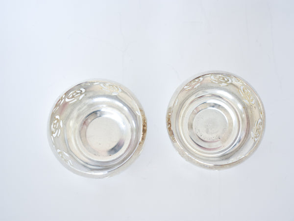 Silver Votives - Roses (Set of 2)